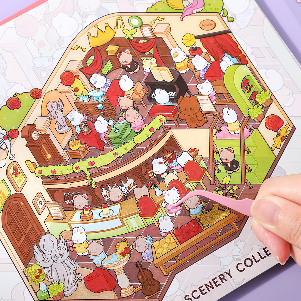 DIY 3D Miniature Cottage Scene Stickers – Kids Toy