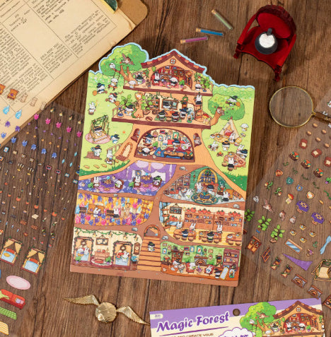 Cute Pet Landscape Puzzle Stickers for Children