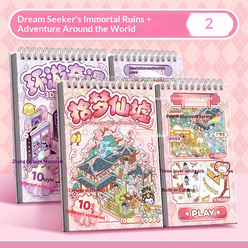 Miniature Scene Sticker Set for Dioramas & Dollhouse Decoration