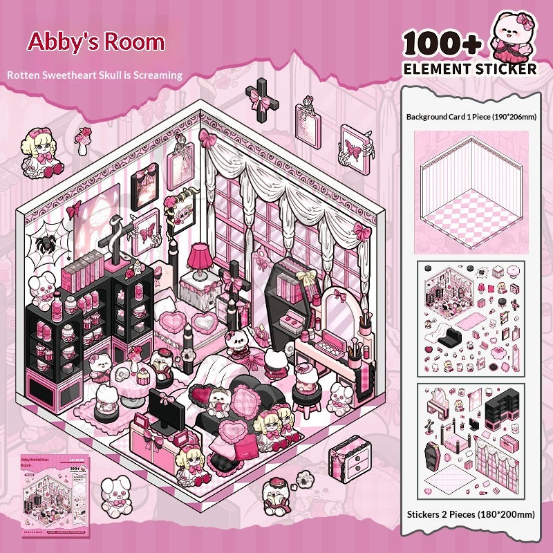 Miniature Adventure Scene Building Stickers for Scrapbooking & Journaling