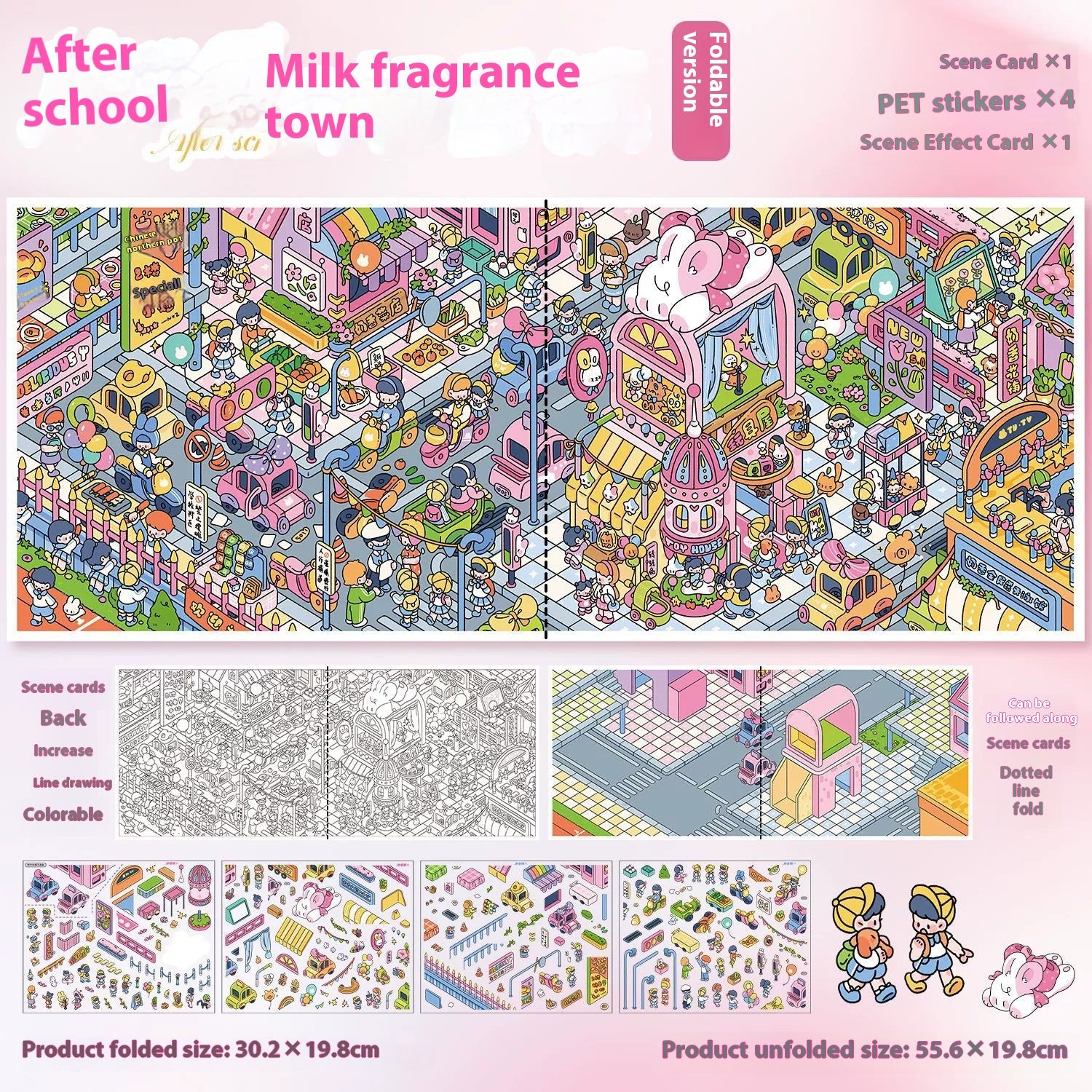 Hand Account Large 3D Miniature Scene Stickers