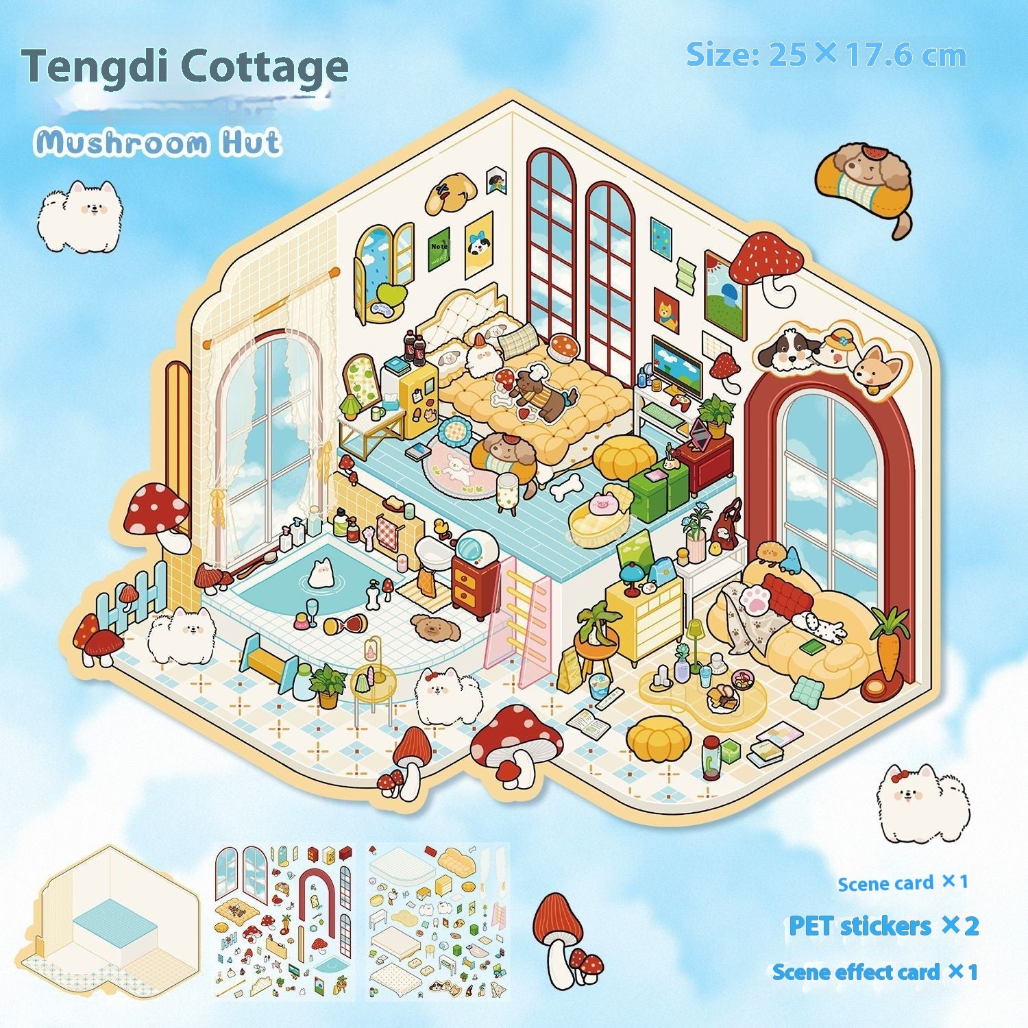 3D Landscape Miniature Stickers