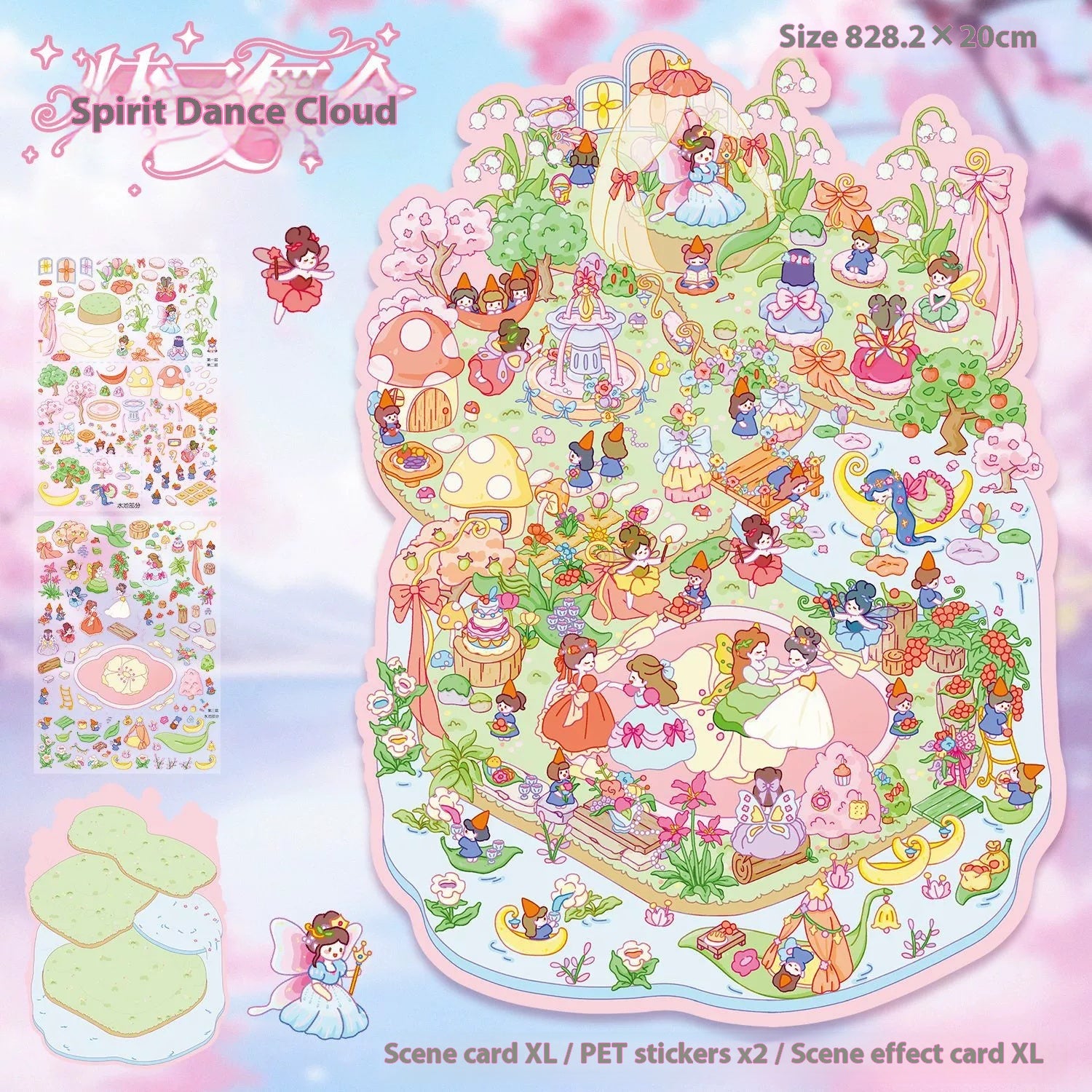 Hand Account Large 3D Miniature Scene Stickers