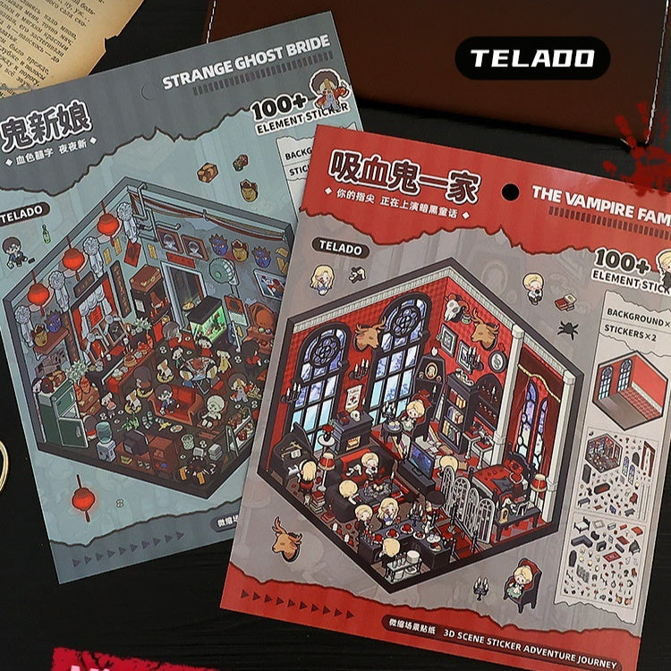 Miniature Adventure Scene Building Stickers for Scrapbooking & Journaling