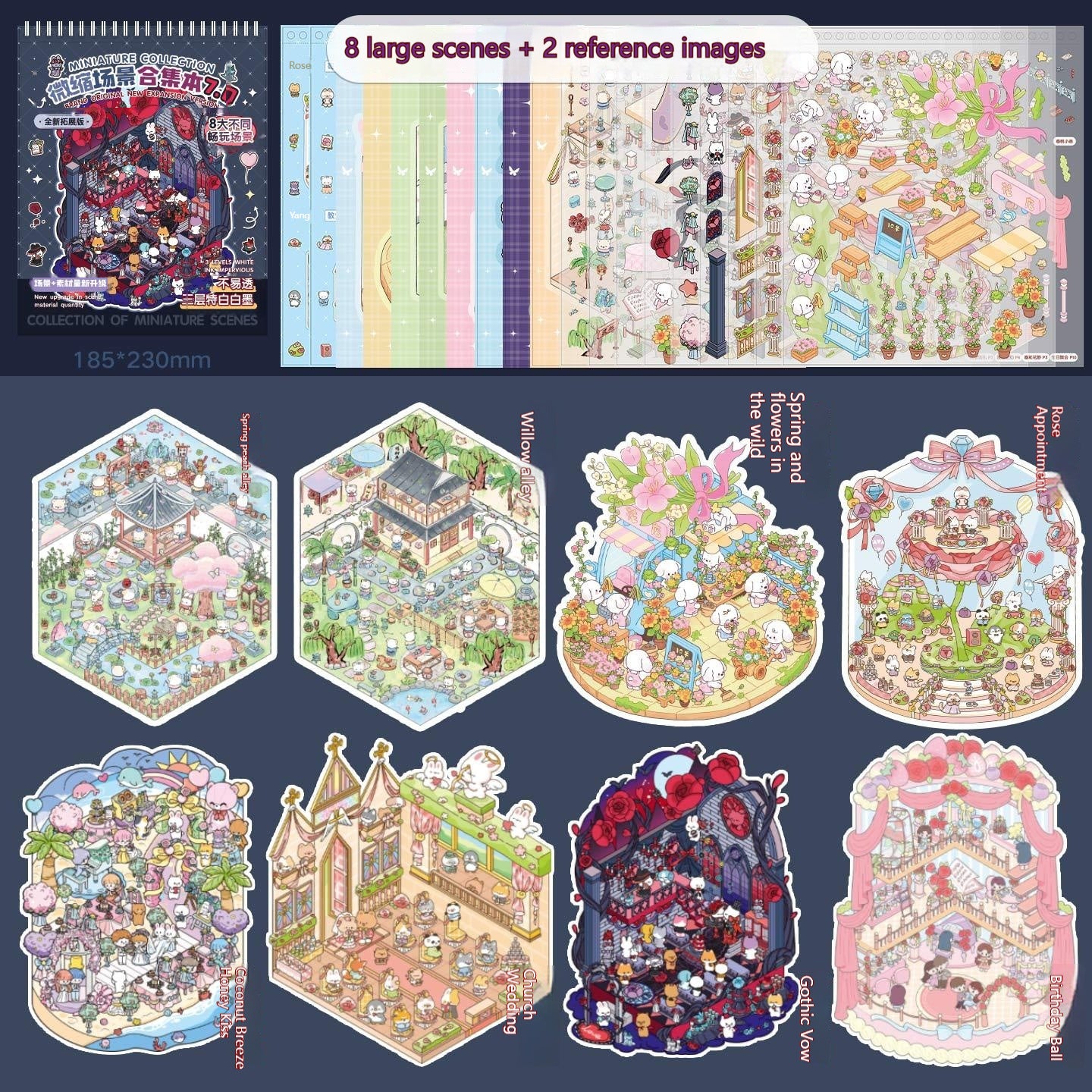 Fairy Tale Scene Collection Stickers Book– Large Format for 3D Collage & Crafts