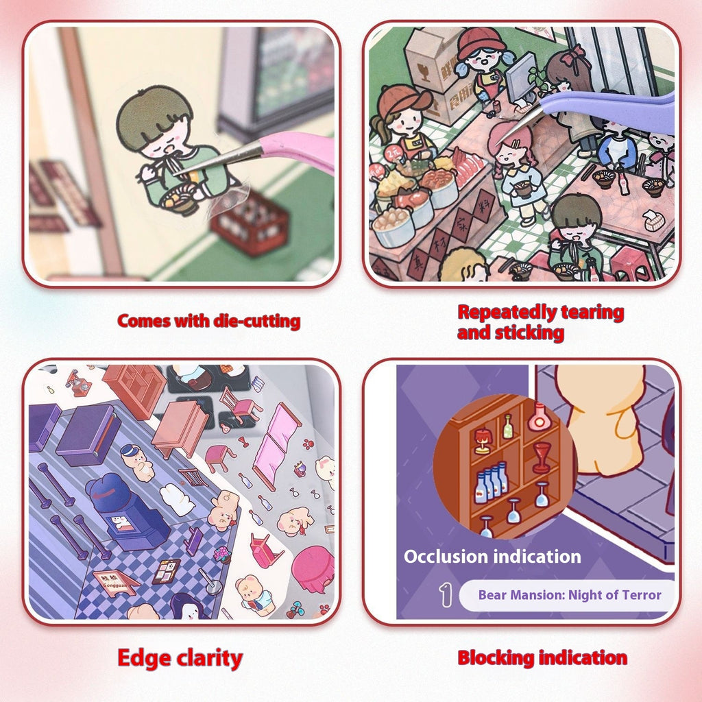 DIY Notebook Decompression Mini Stickers