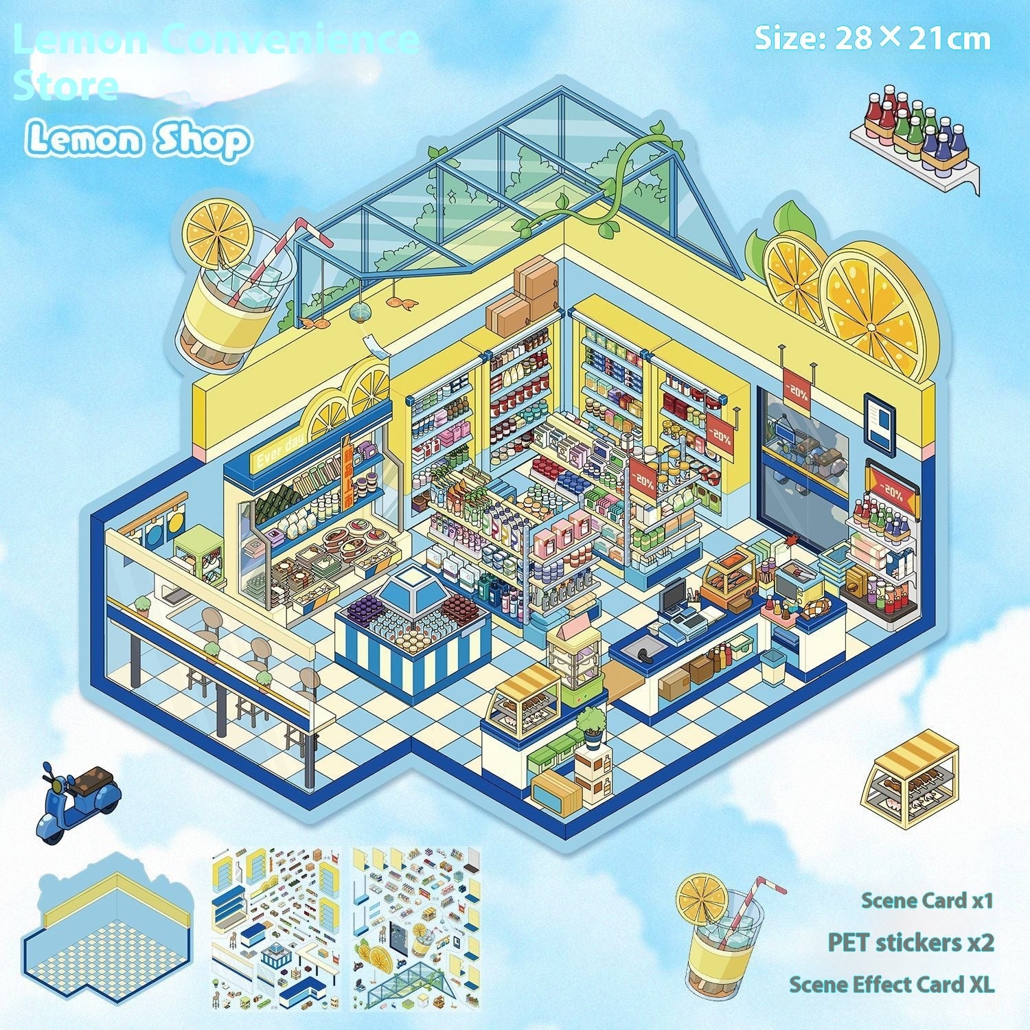 3D Landscape Miniature Stickers