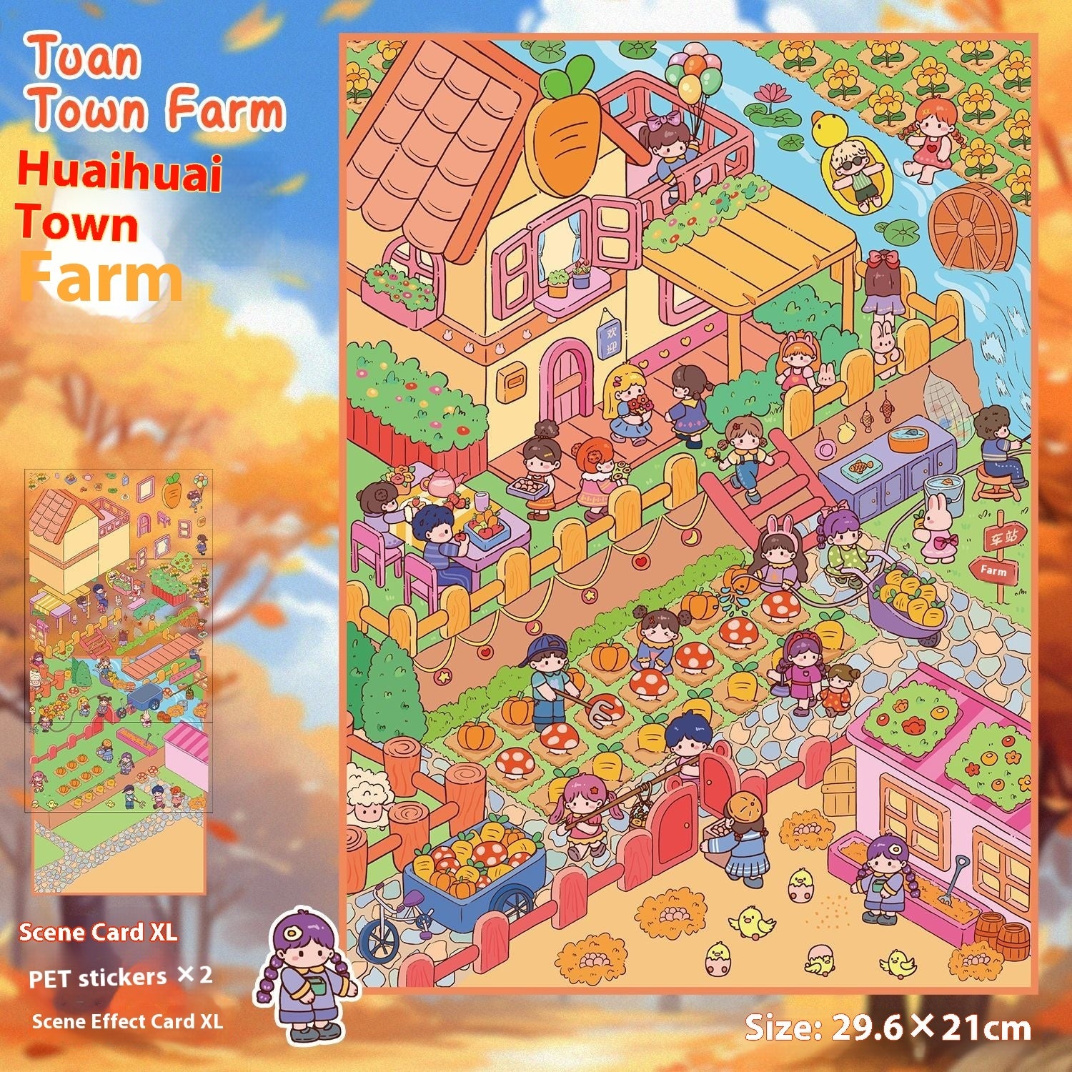 3D Landscape Miniature Stickers