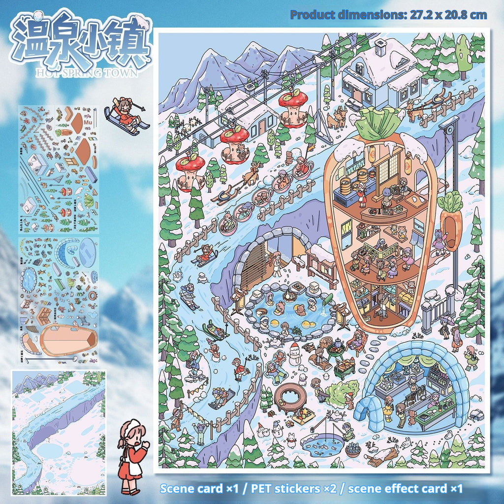 Miniature 3D Scene Planner Stickers – Creative Decoration