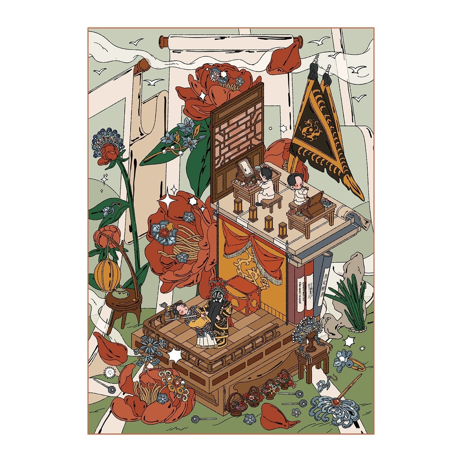 3D Landscape Miniature Stickers