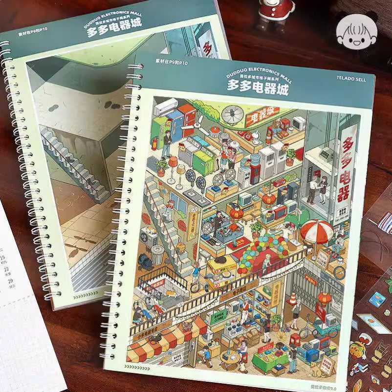 DIY 3D Tiny House Diorama Sticker Set Book – Miniature Scene Planner Decor