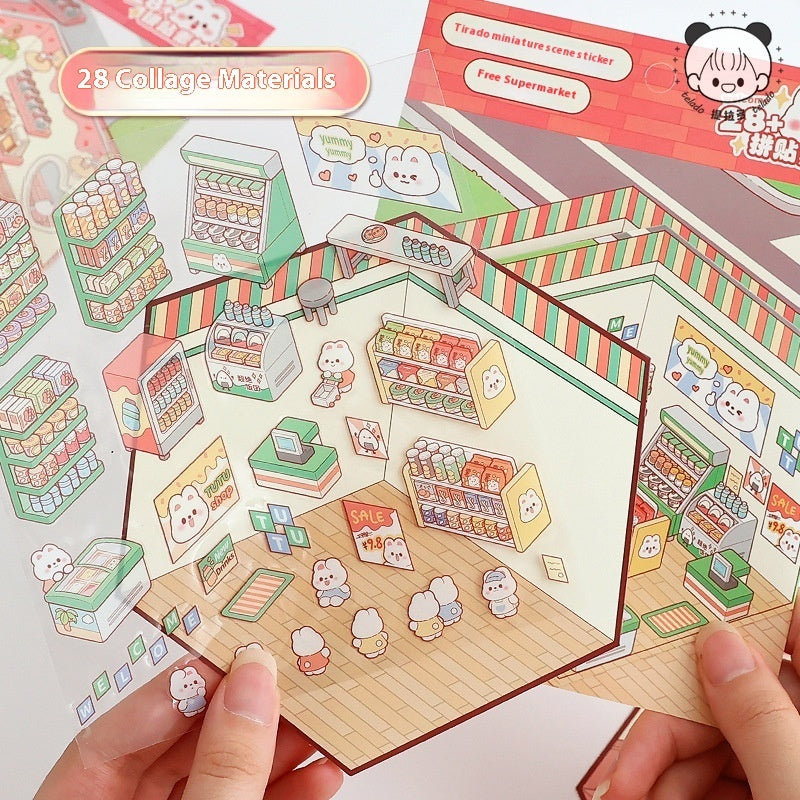 DIY Multi-Scale Landscaping Scene Stickers – Lift-Up 3D Journal Decoration