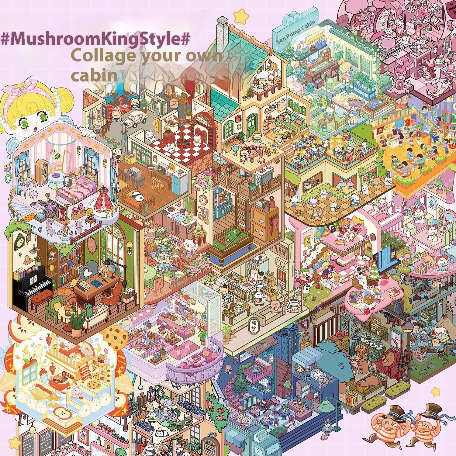 Miniature Landscape Sticker Book | 3D Stereo Paste-Up Toy