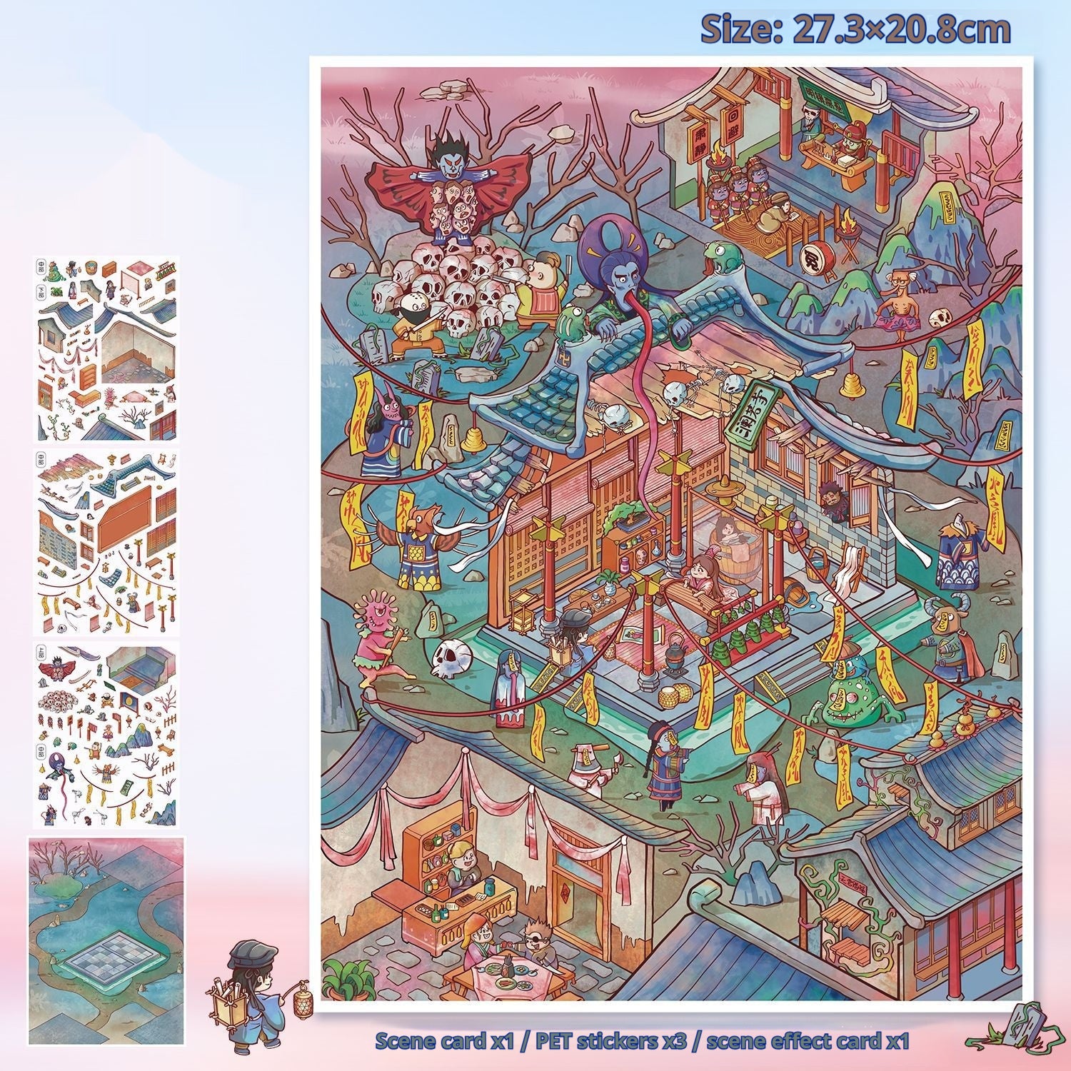 3D Landscape Miniature Stickers