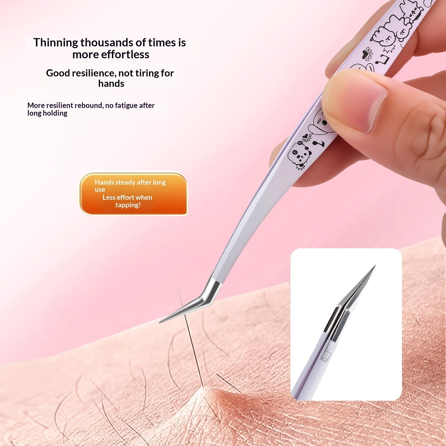 Scenic Sticker Curved Tweezers for Precise Sticker & Lash Placement