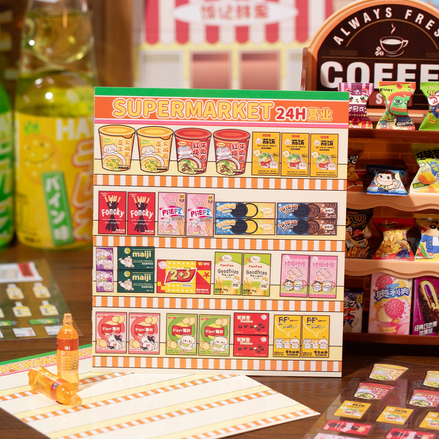 Nostalgic Planner Scene Stickers – Perfect for Life’s Small Joys