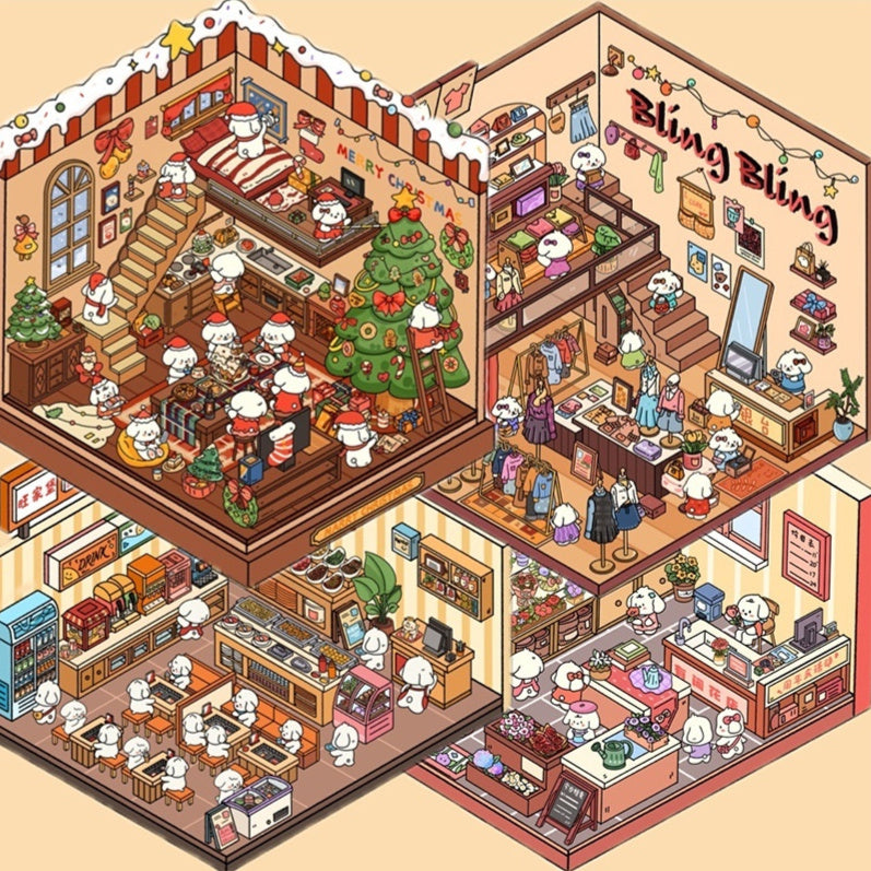 Miniature Landscape 3D Stickers for Scrapbooking & Journaling