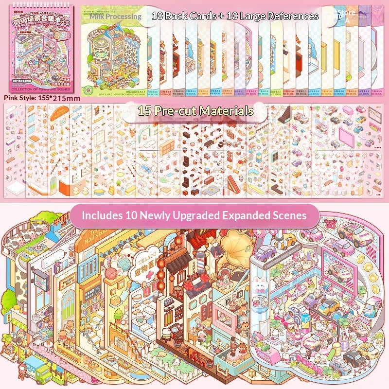 Telado Miniature Scene Sticker Book | Cute DIY Sticker Collection