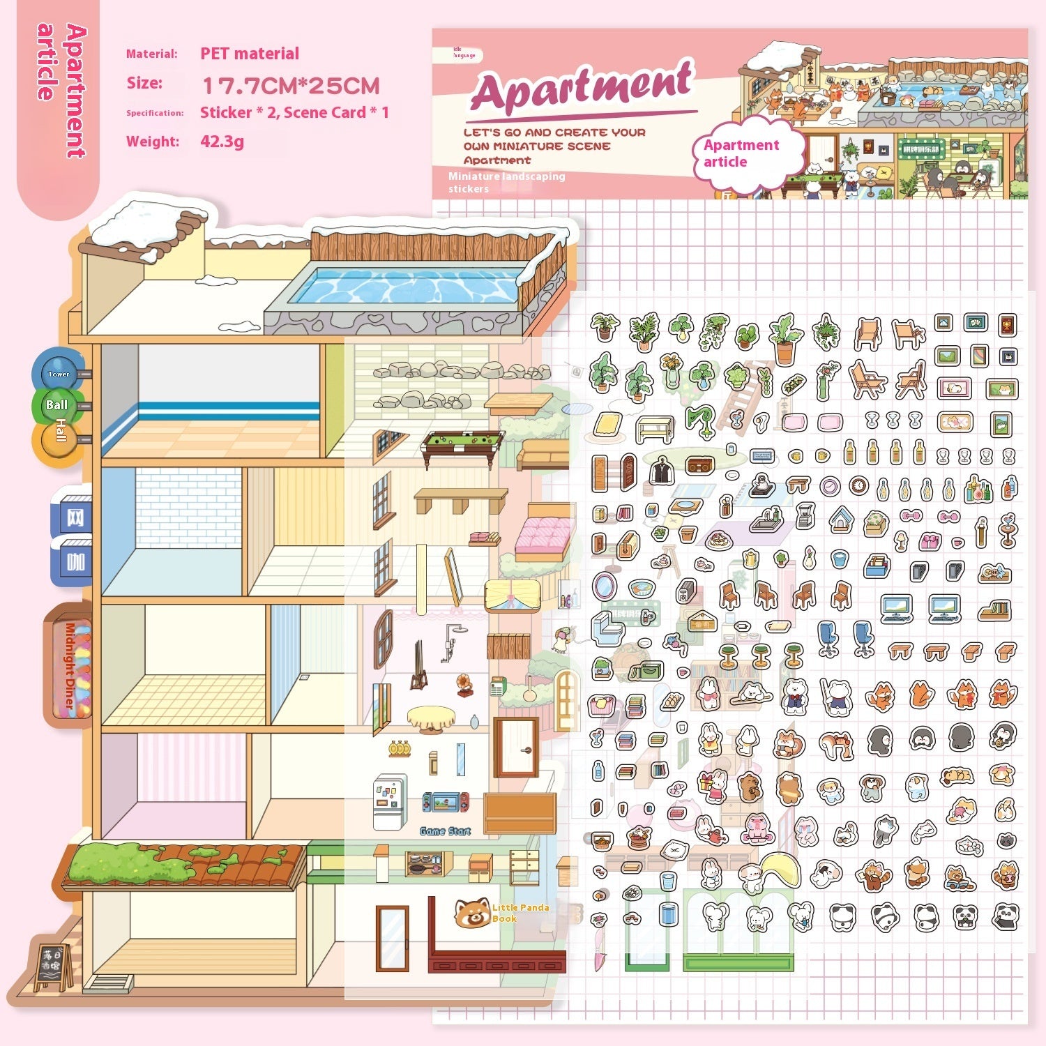 Cute Pet Landscape Puzzle Stickers for Children