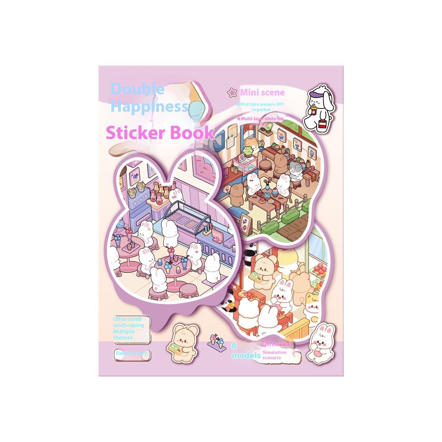 Handmade 3D Stereo Cabin Sticker Book – Children’s Miniature Scene Play